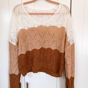 Pink Lily Slouchy Fall Sweater